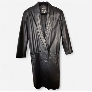 Vintage Leather Duster Coat